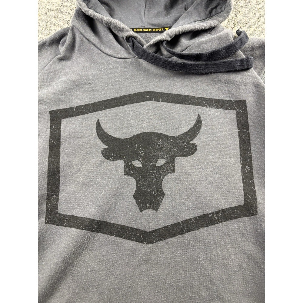 Under Armour Project Rock Fleece Training Hoodie Men's Size XL Grey 1369937 - Picture 2 of 9
